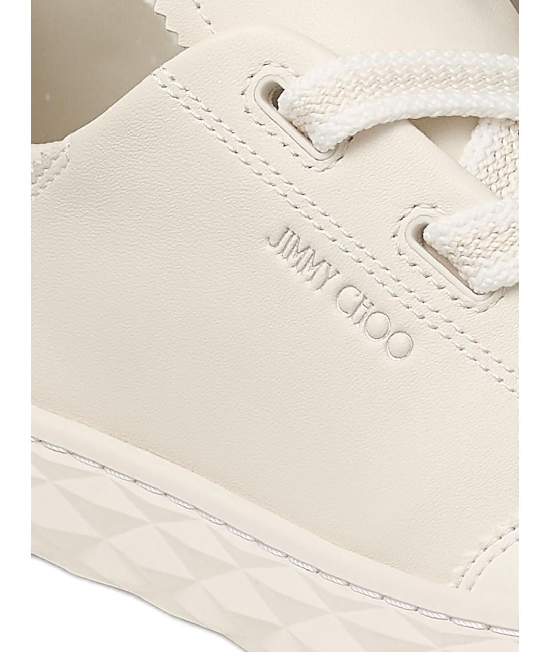 JIMMY CHOO Белые кожаные кеды, фото 2