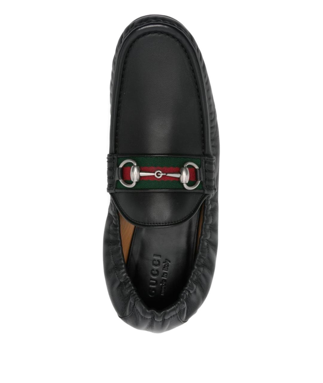 GUCCI Черные кожаные лоферы, фото 3