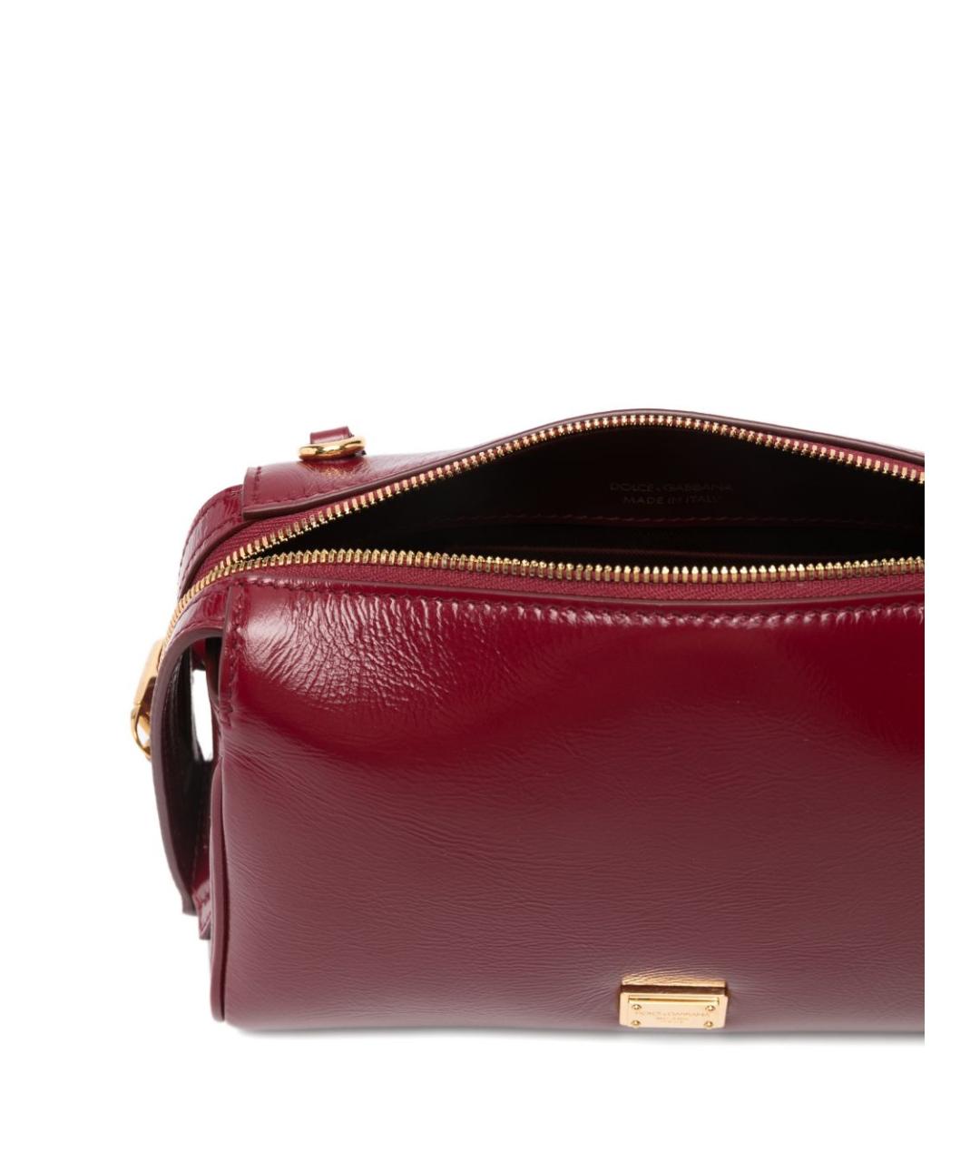 DOLCE&GABBANA Красная кожаная сумка с короткими ручками, фото 3