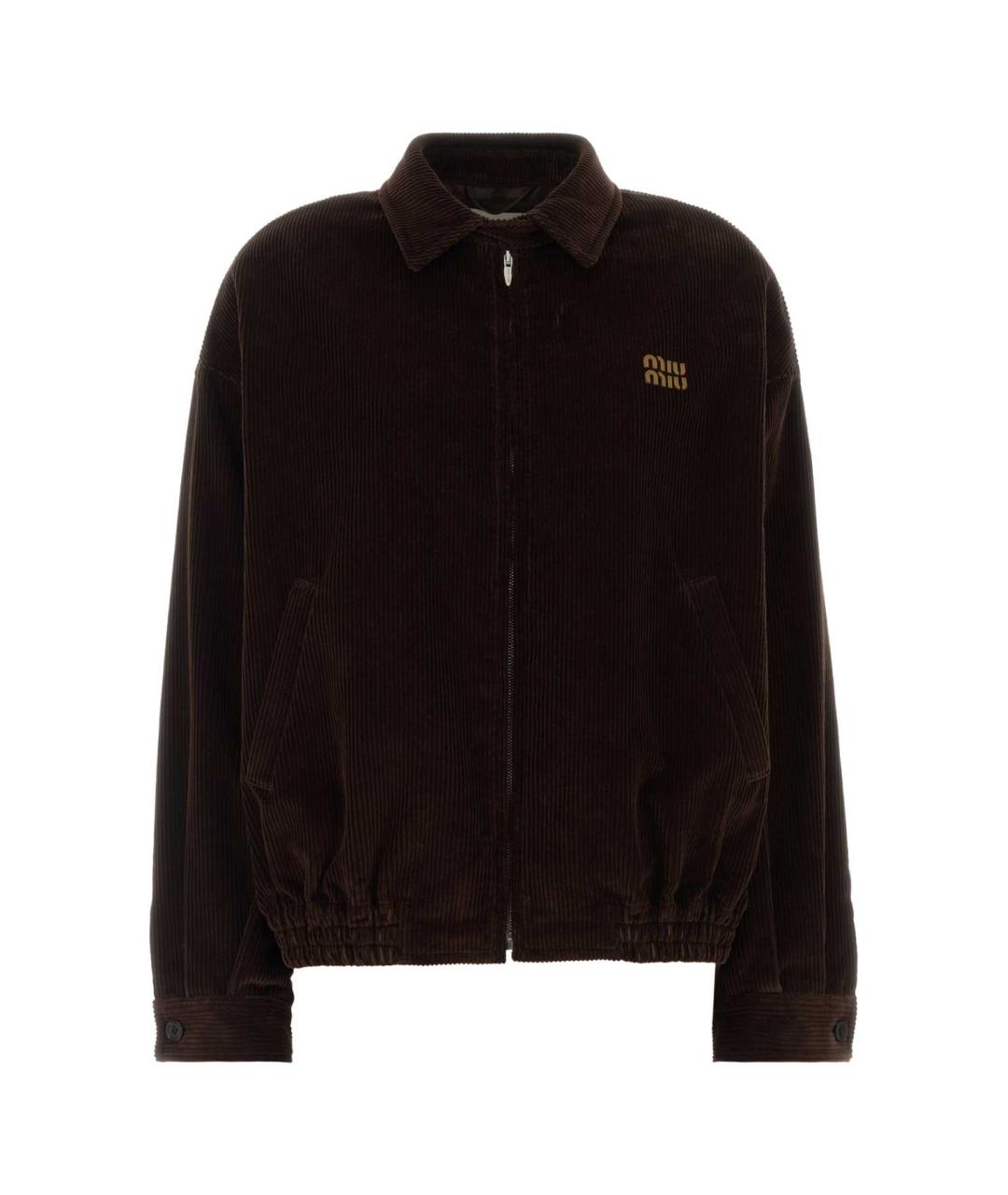 MIU MIU Коричневая хлопковая куртка, фото 1