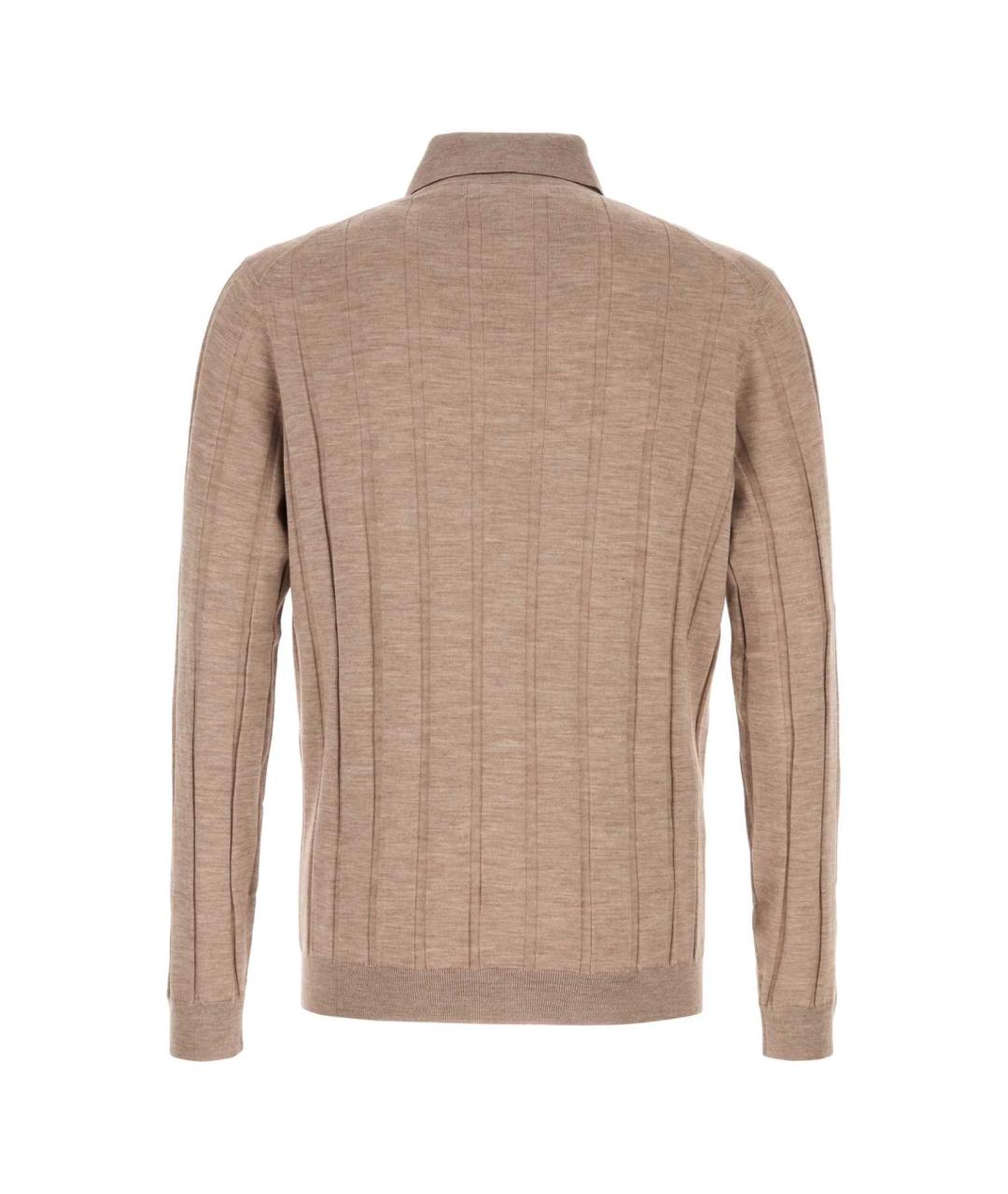 BRUNELLO CUCINELLI Бежевый шерстяной кардиган, фото 2
