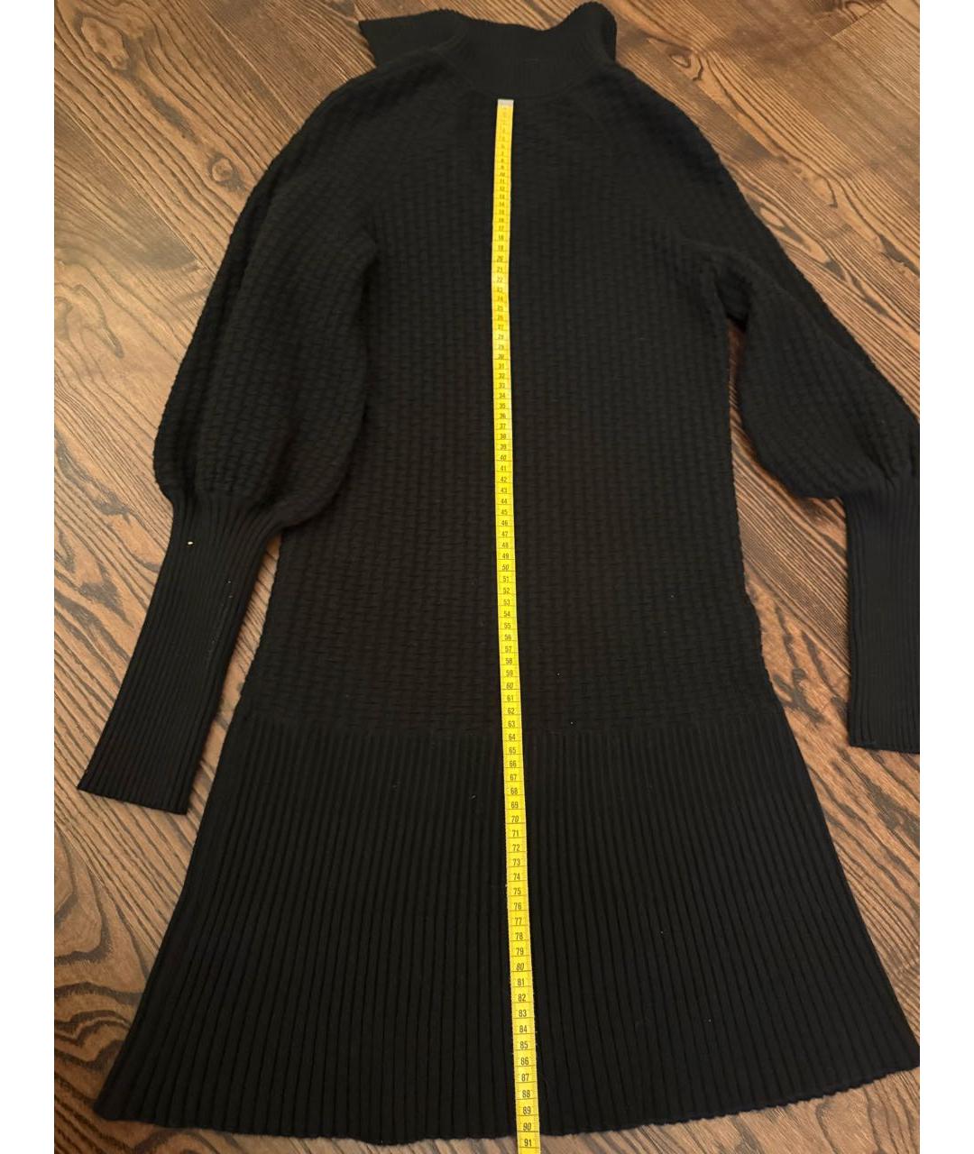 CHANEL Черное шерстяное повседневное платье, фото 6
