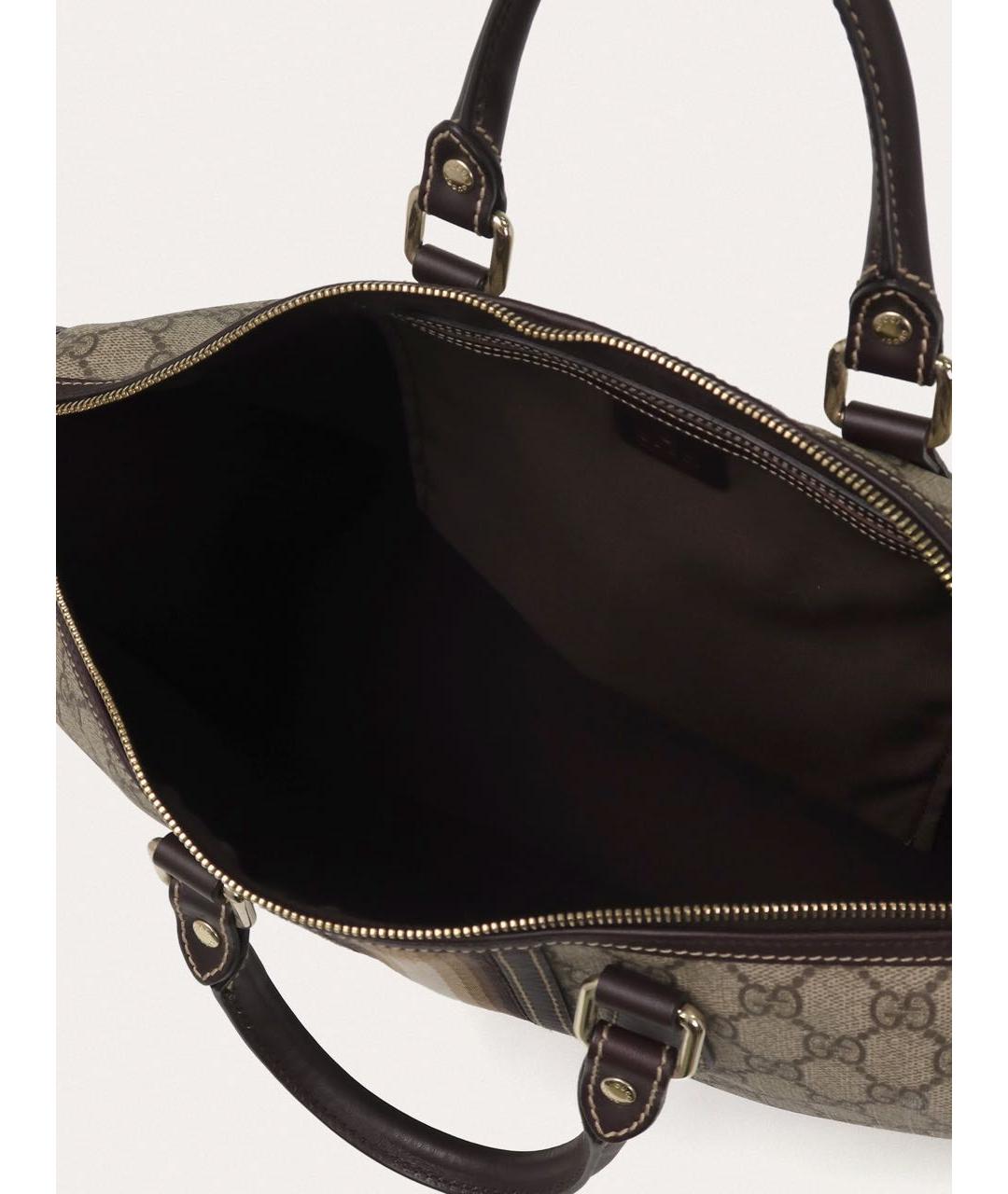 GUCCI Бежевая кожаная сумка с короткими ручками, фото 4