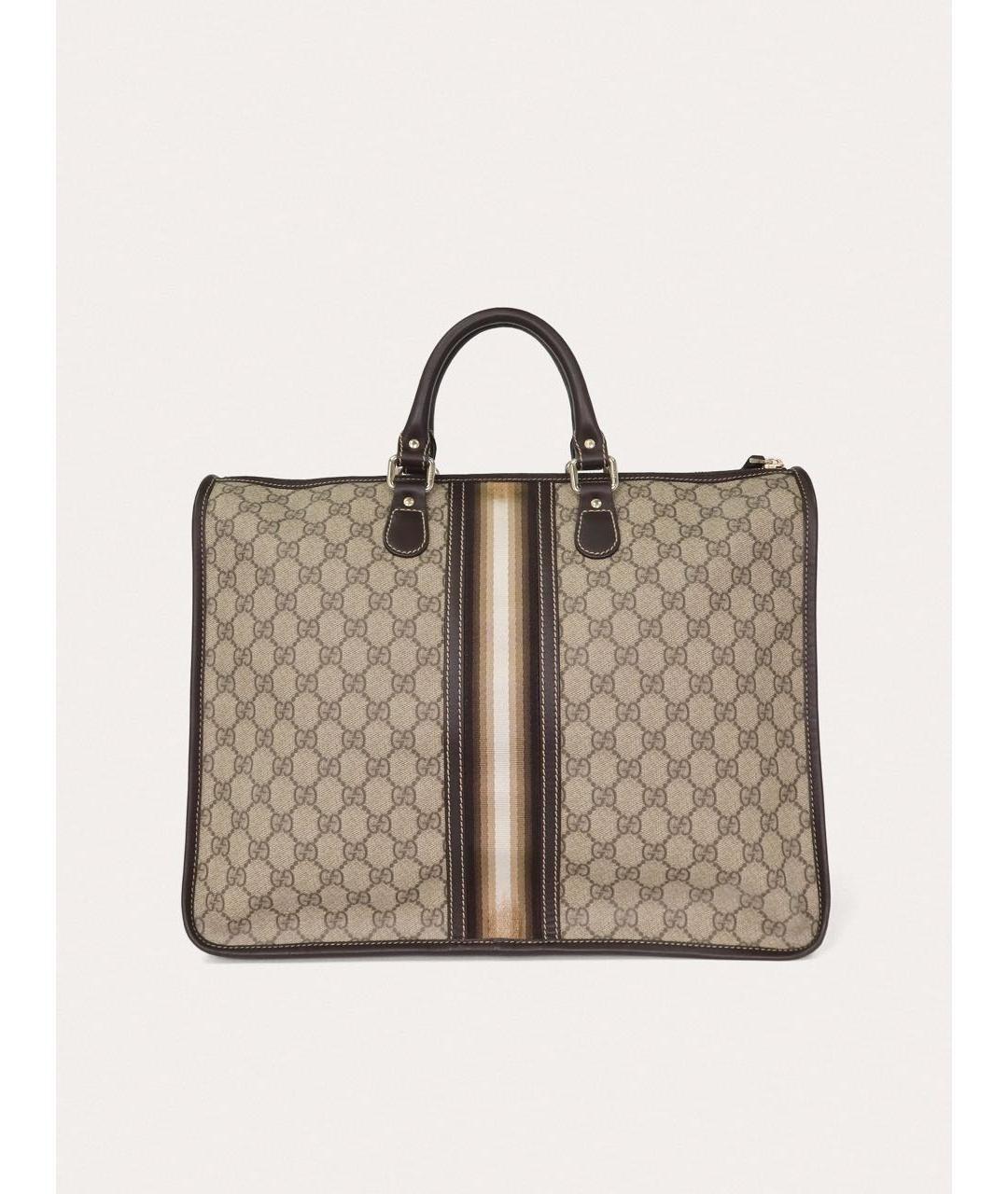 GUCCI Бежевая кожаная сумка с короткими ручками, фото 8