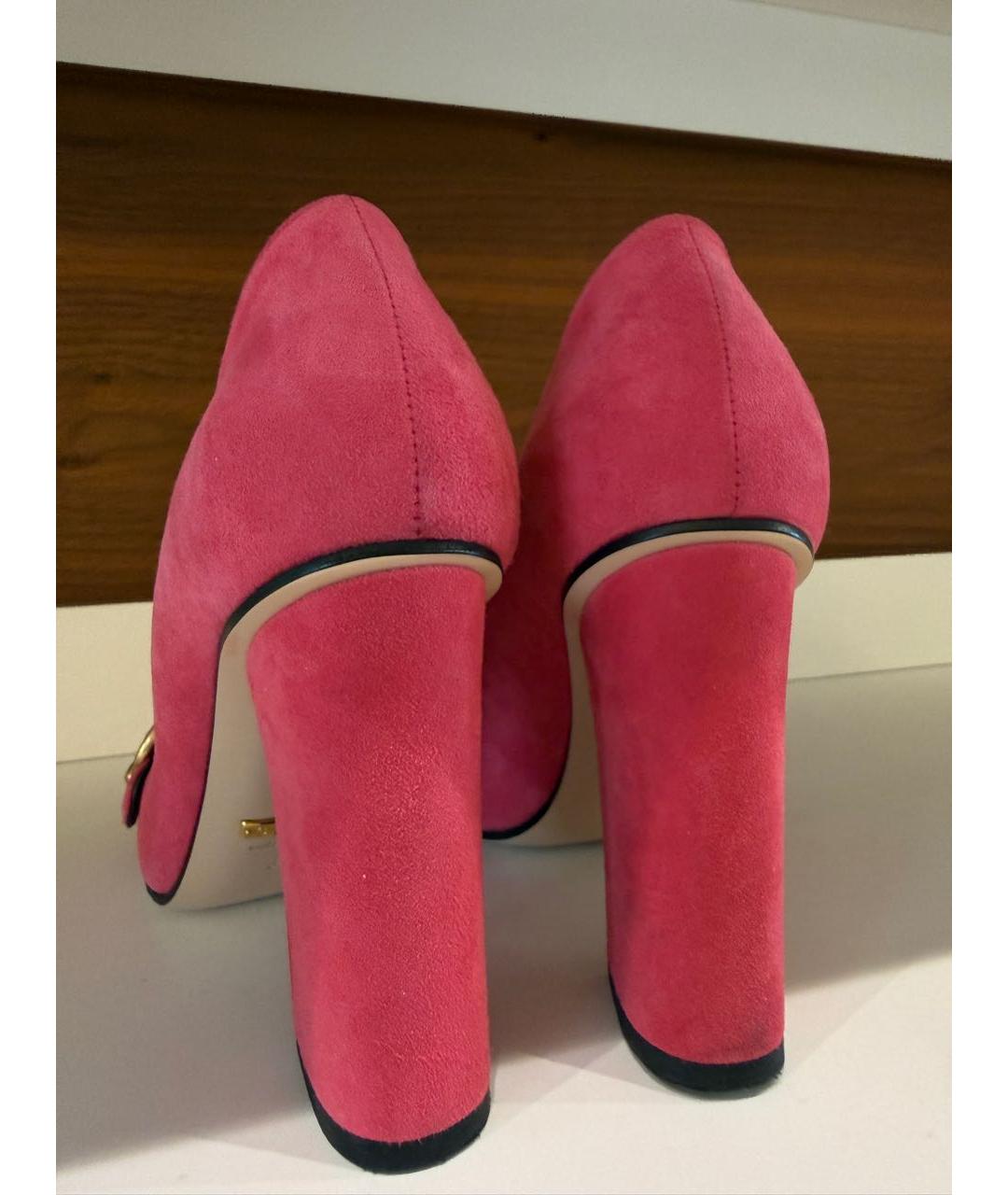 GUCCI Розовые замшевые туфли, фото 4