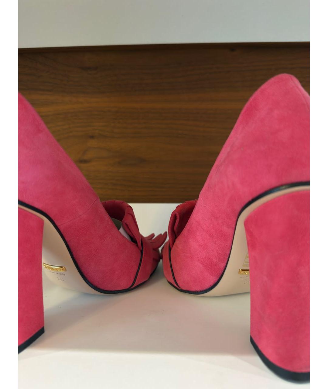 GUCCI Розовые замшевые туфли, фото 7