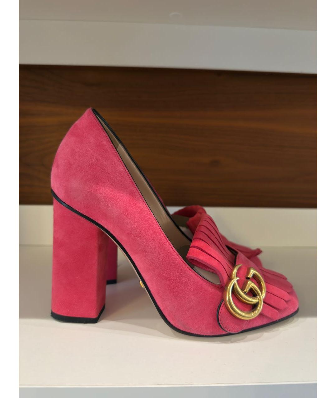 GUCCI Розовые замшевые туфли, фото 9