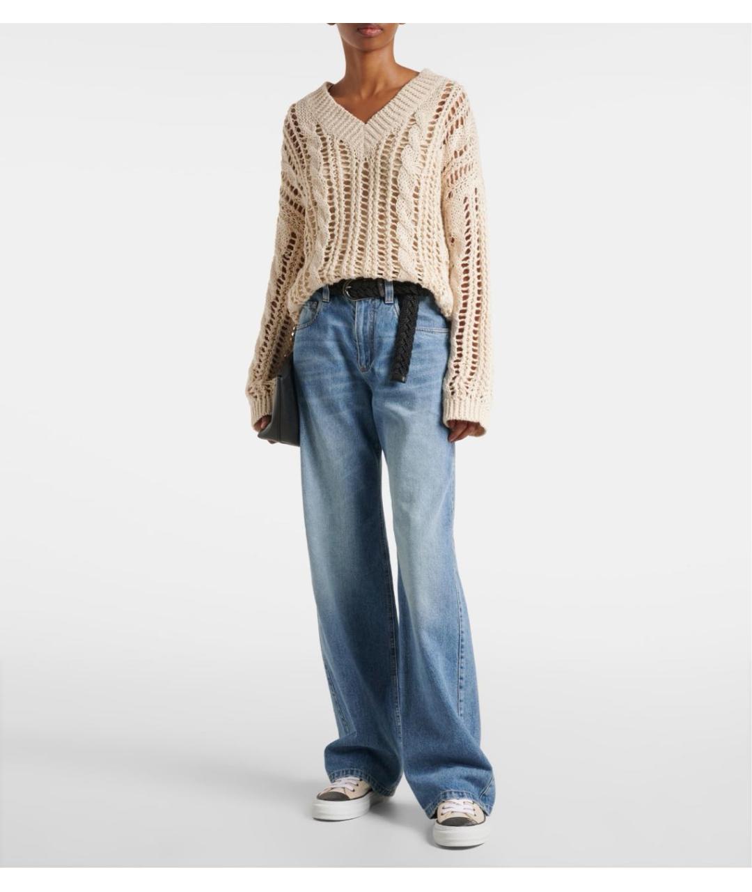 BRUNELLO CUCINELLI Бежевые текстильные кеды, фото 8