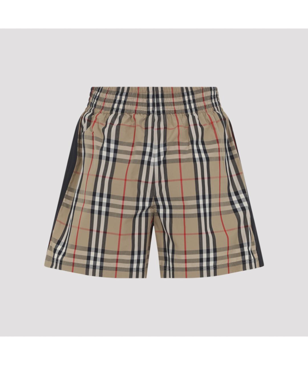 BURBERRY Бежевые хлопковые шорты, фото 3