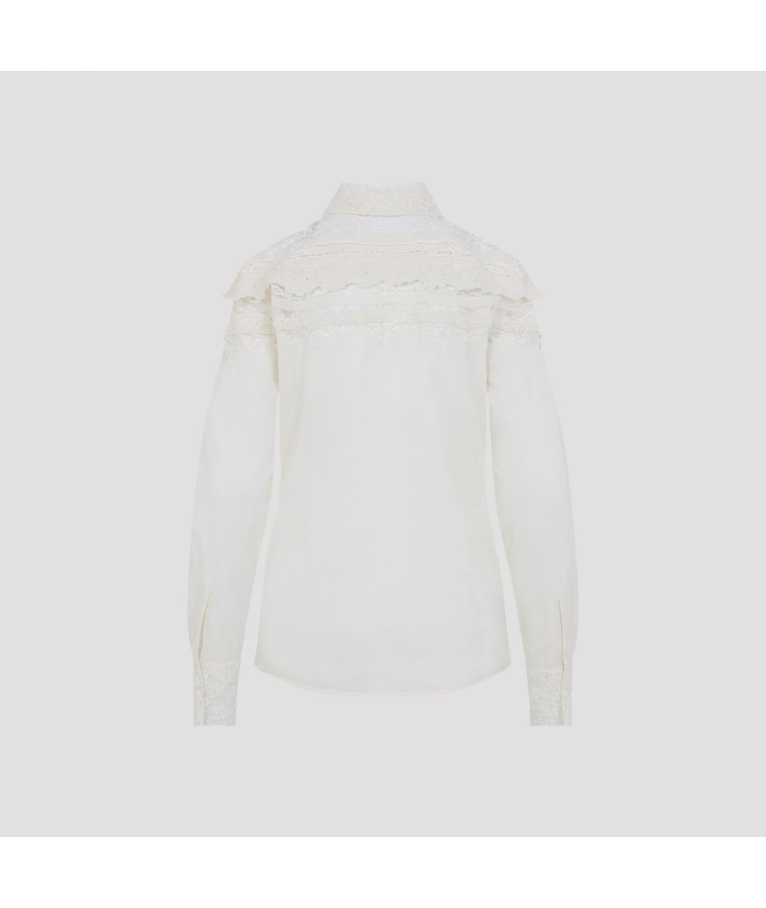 ERMANNO SCERVINO Бежевая хлопковая рубашка, фото 3