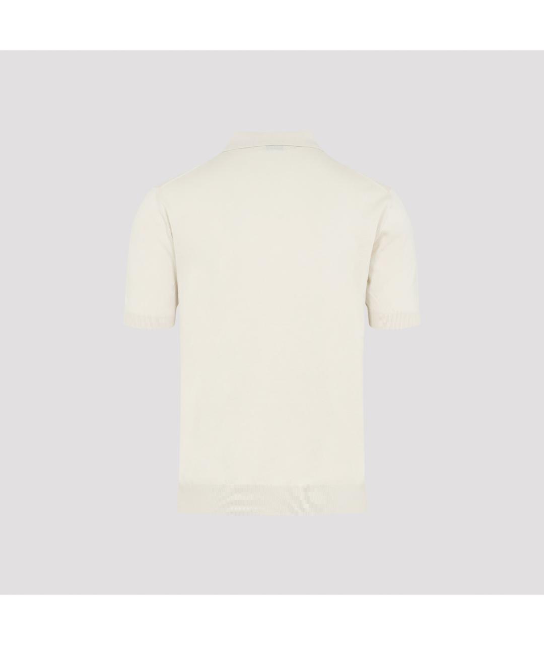 ETRO Белое хлопковое поло с коротким рукавом, фото 4