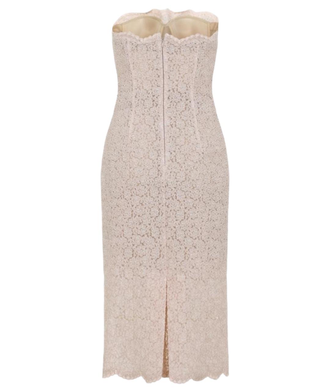 ERMANNO SCERVINO Бежевое полиэстеровое вечернее платье, фото 2