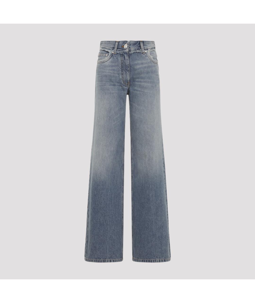 VERSACE Синие хлопковые прямые джинсы, фото 2