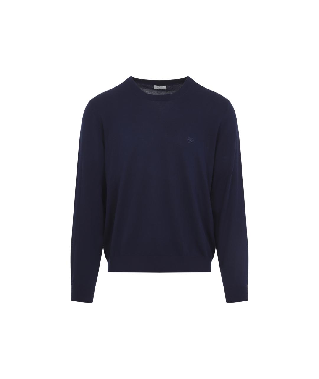 ETRO Темно-синий хлопковый джемпер / свитер, фото 1