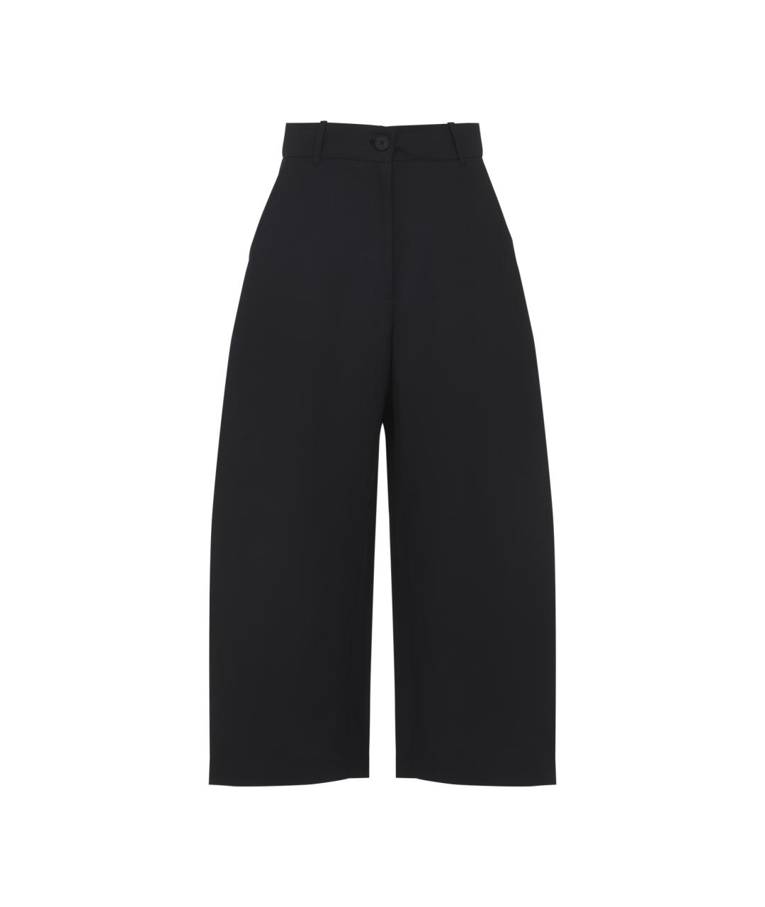 STUDIO NICHOLSON Черные хлопковые прямые брюки, фото 1