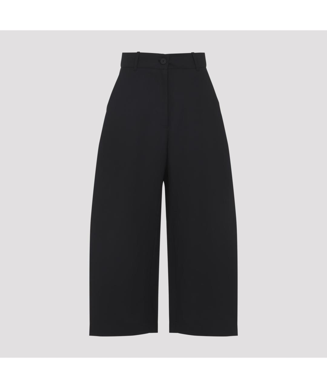 STUDIO NICHOLSON Черные хлопковые прямые брюки, фото 3