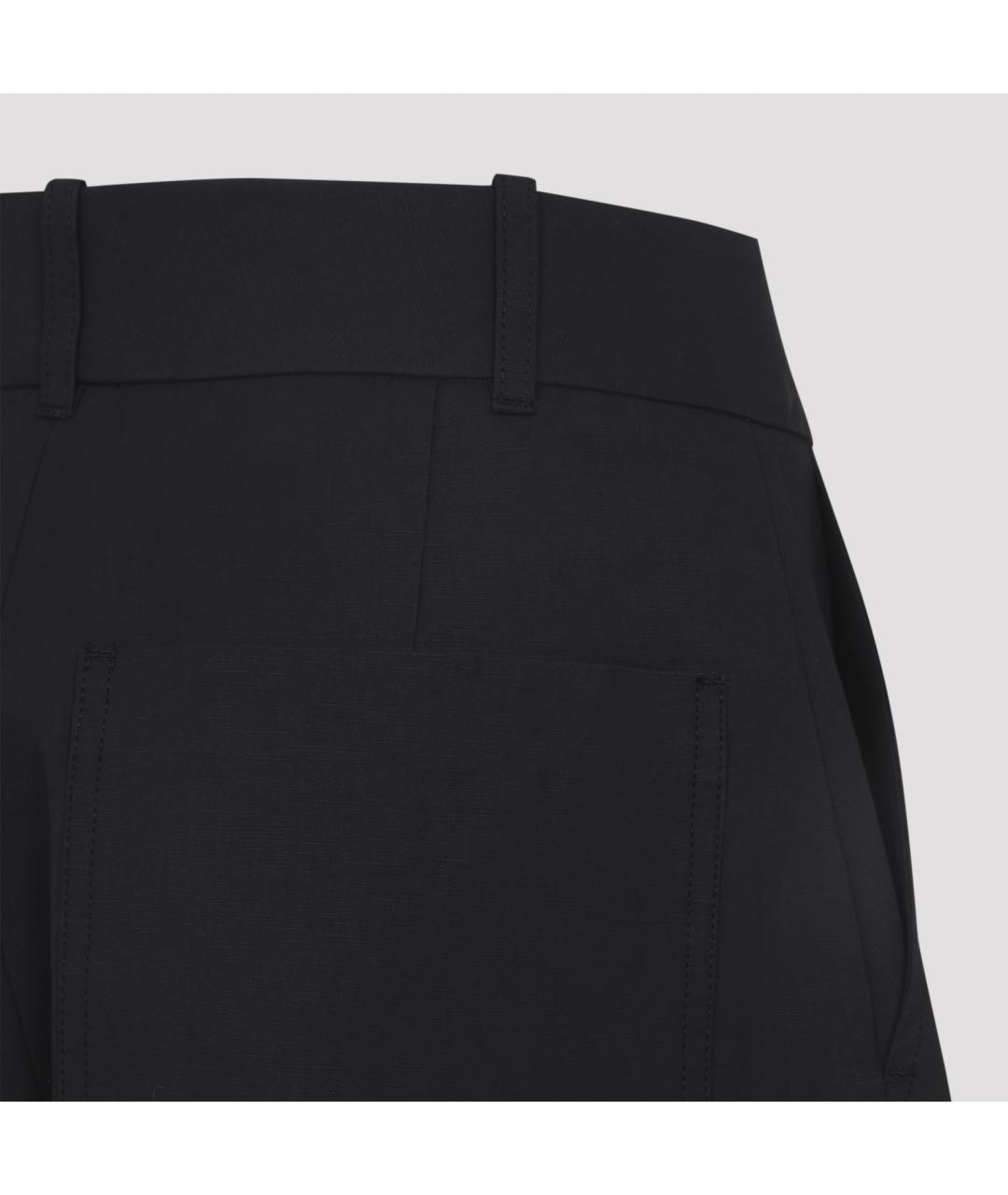 STUDIO NICHOLSON Черные хлопковые прямые брюки, фото 5