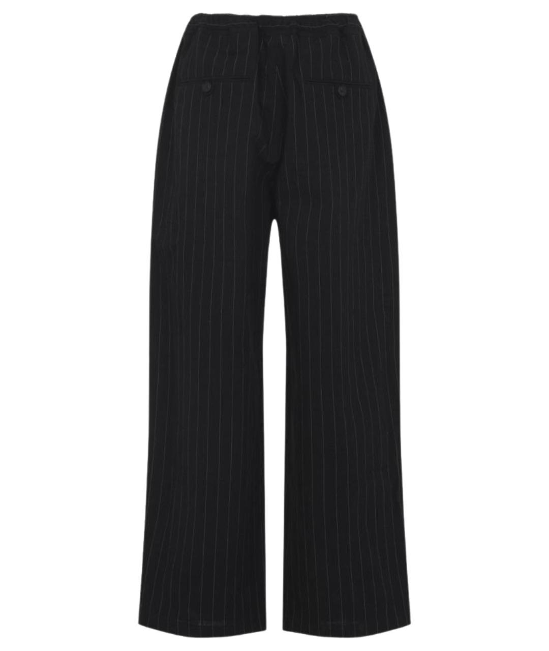 STUDIO NICHOLSON Черные хлопковые повседневные брюки, фото 2