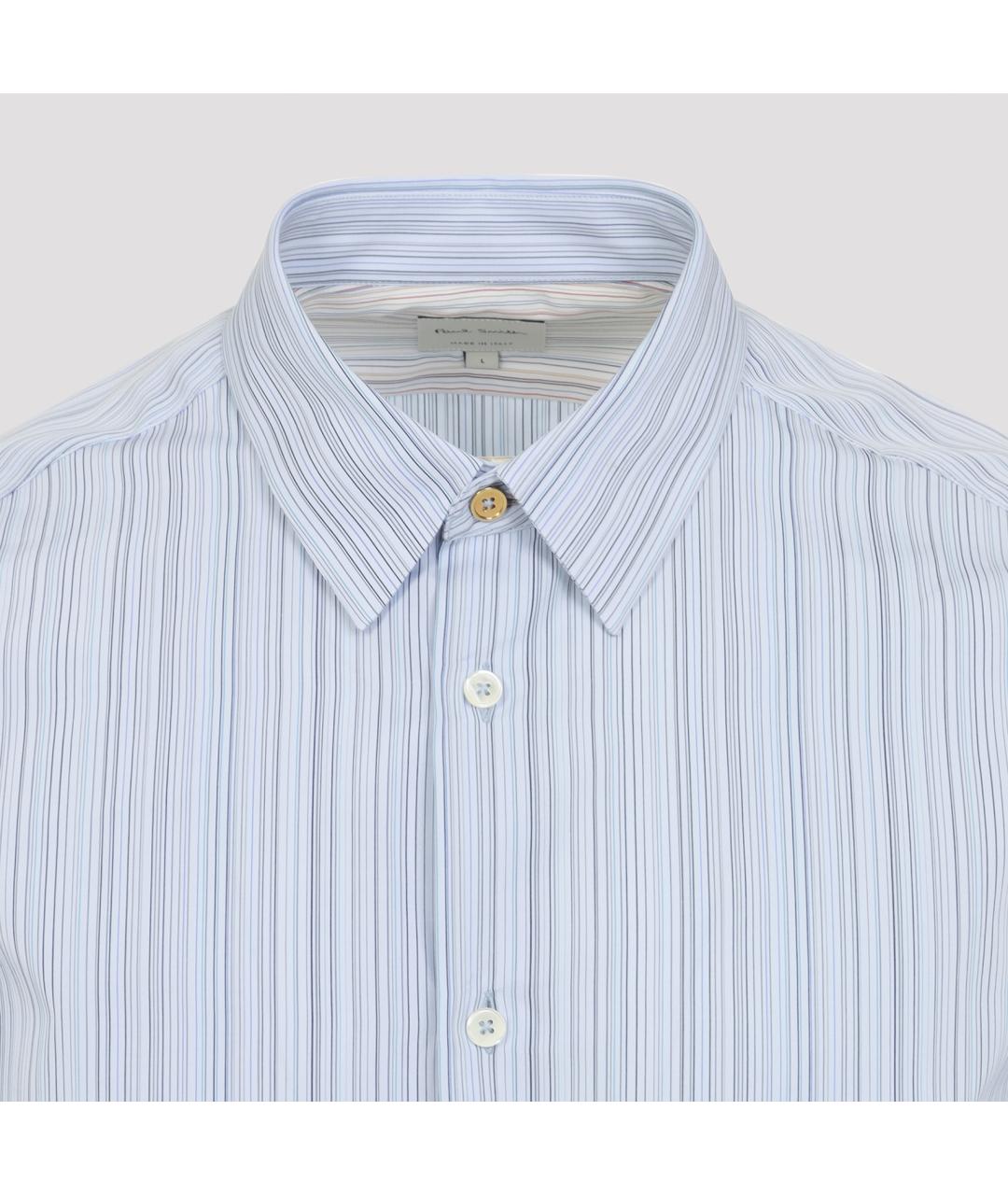 PAUL SMITH Синяя хлопковая кэжуал рубашка, фото 4