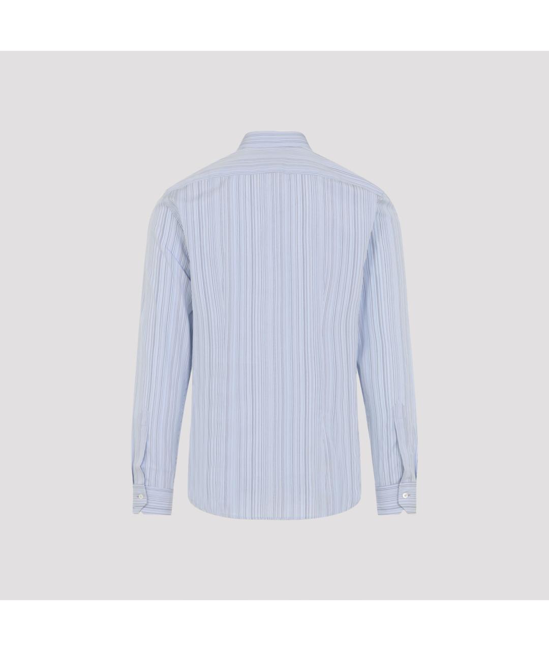 PAUL SMITH Синяя хлопковая кэжуал рубашка, фото 2