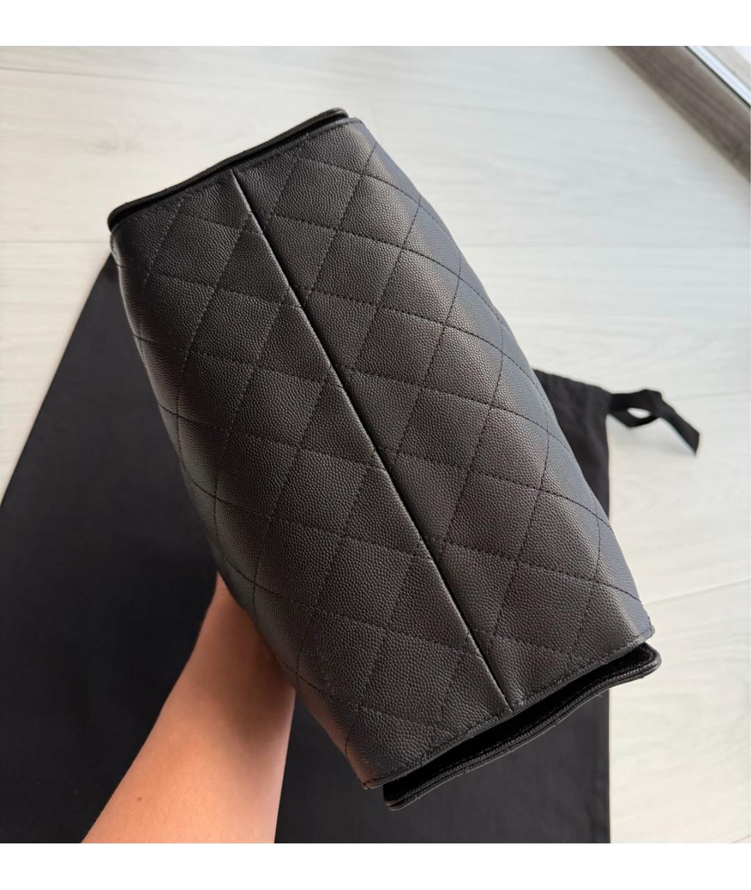 CHANEL Черная кожаная сумка через плечо, фото 5