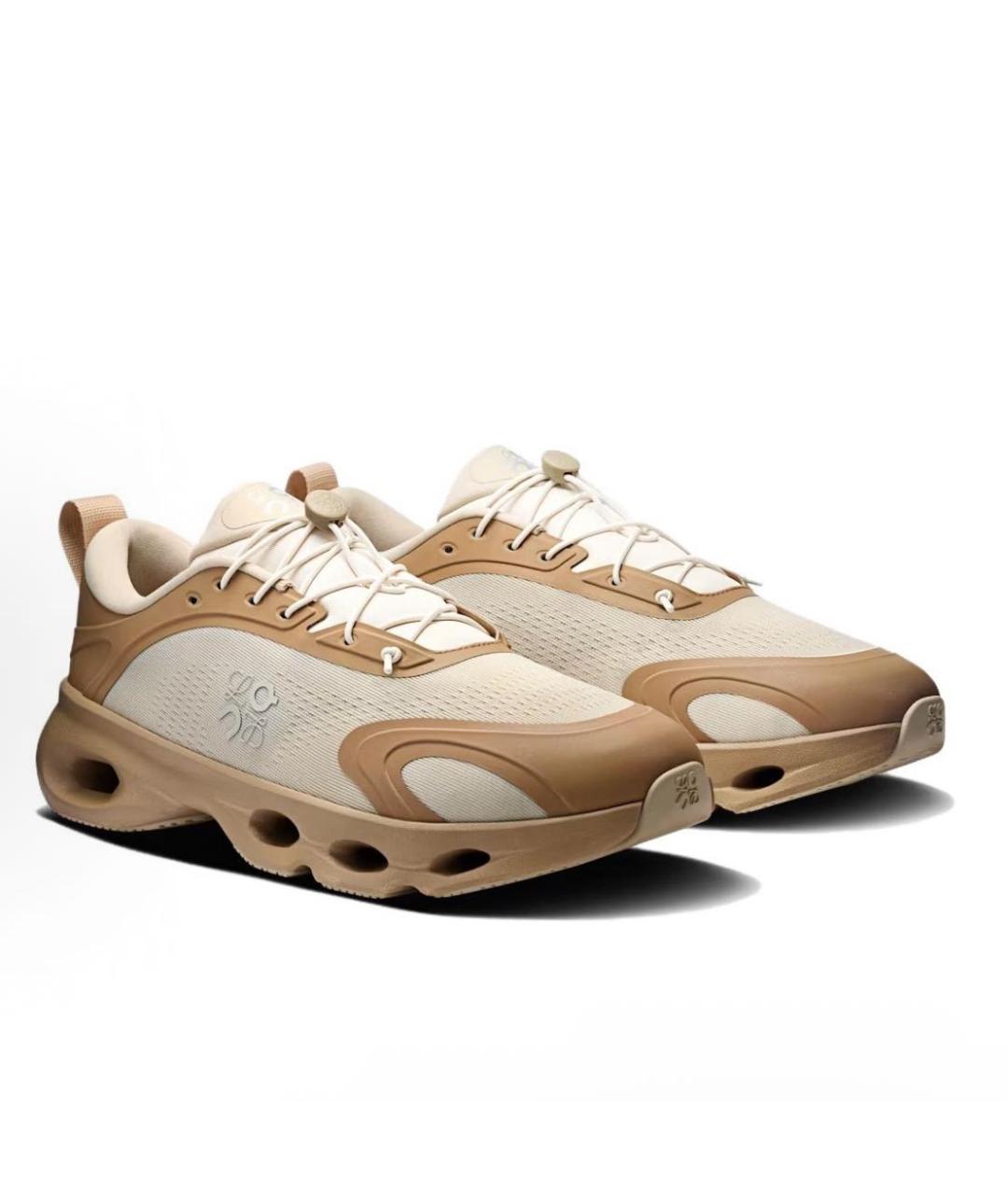 LOEWE Бежевые текстильные кроссовки, фото 3