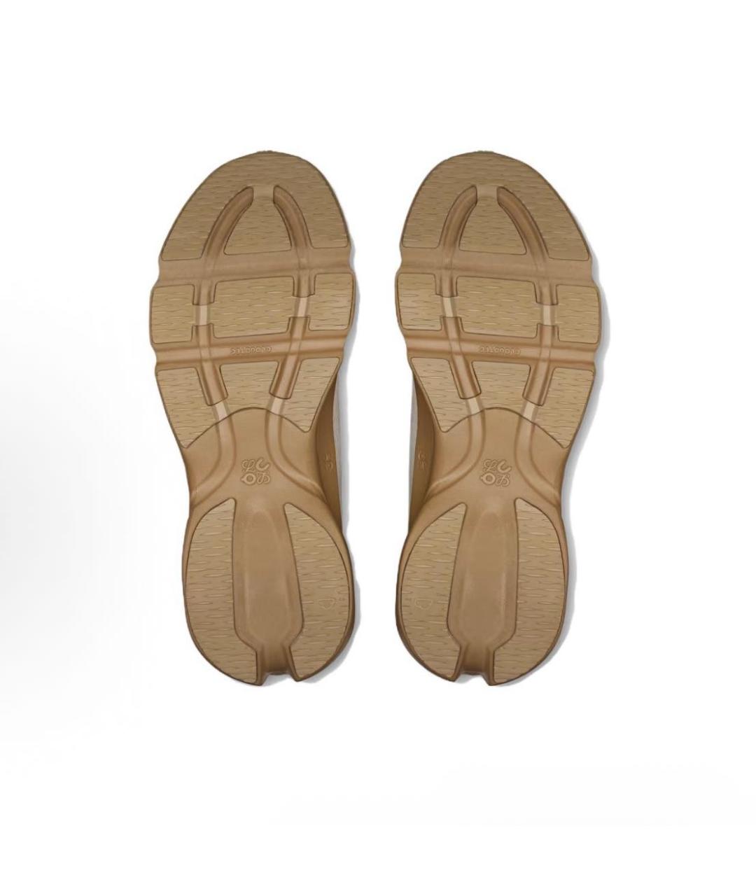 LOEWE Бежевые текстильные кроссовки, фото 5