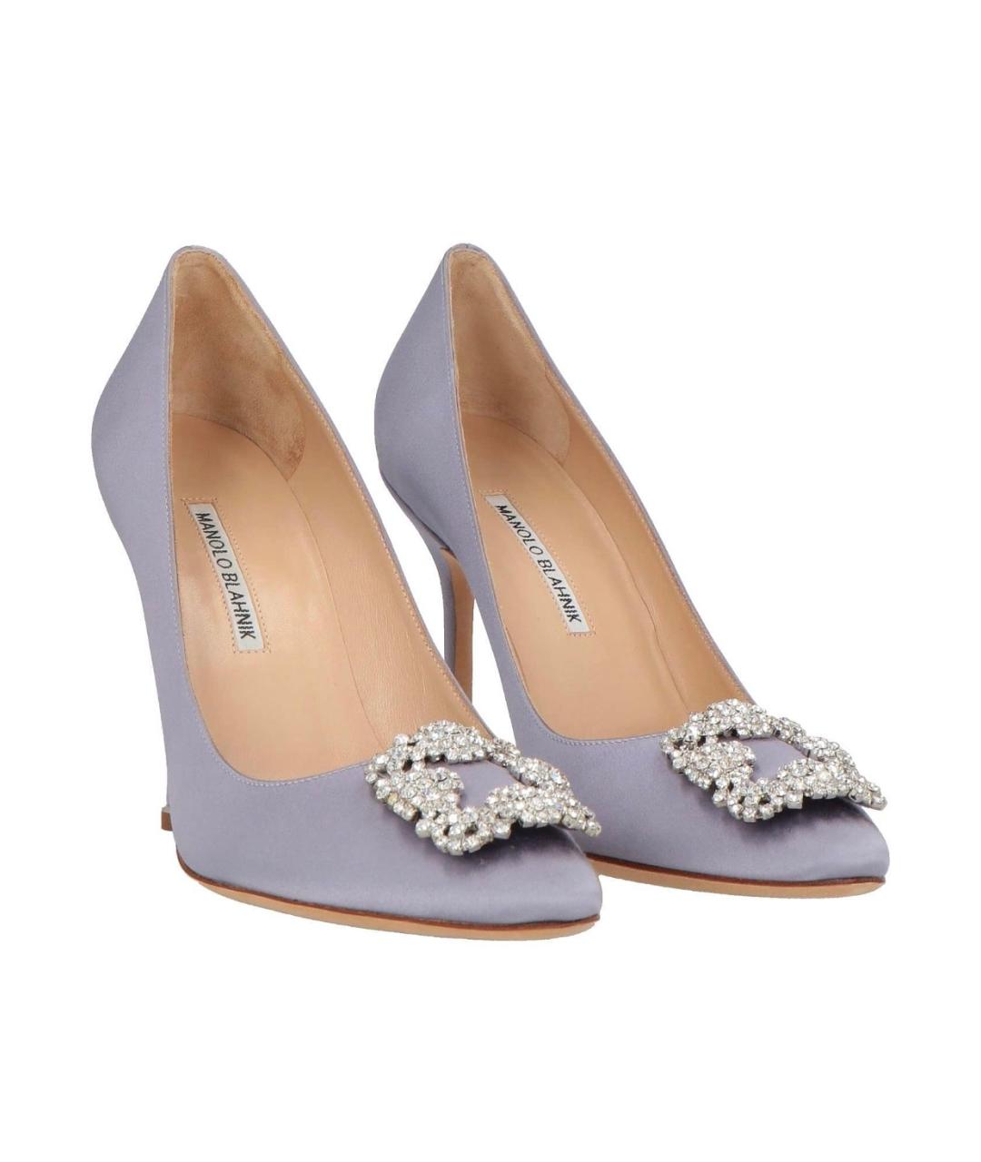 MANOLO BLAHNIK Фиолетовые текстильные туфли, фото 2