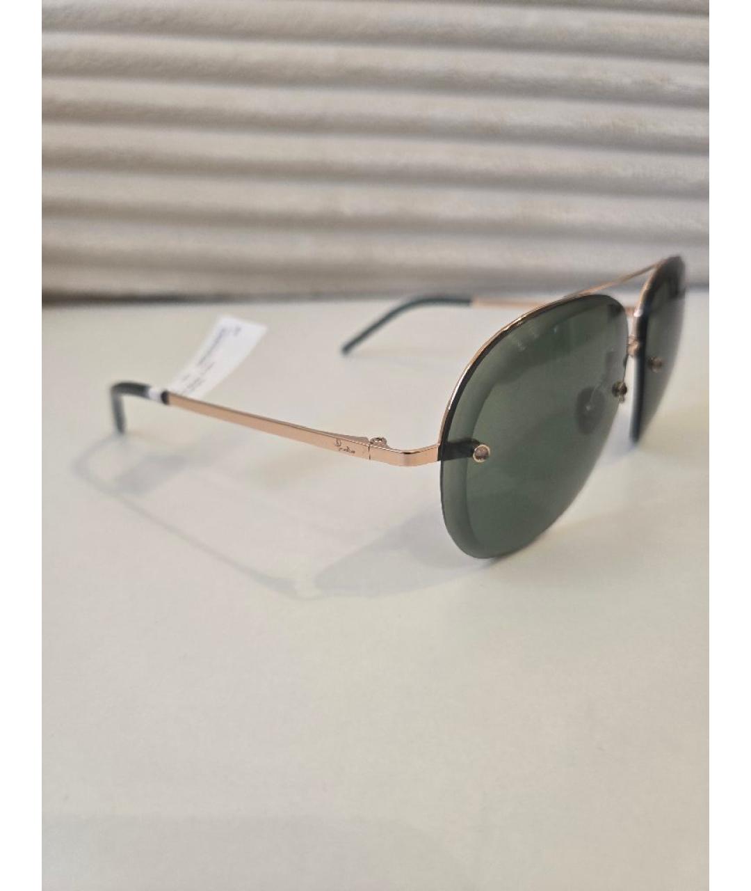 POMELLATO Зеленые металлические солнцезащитные очки, фото 2