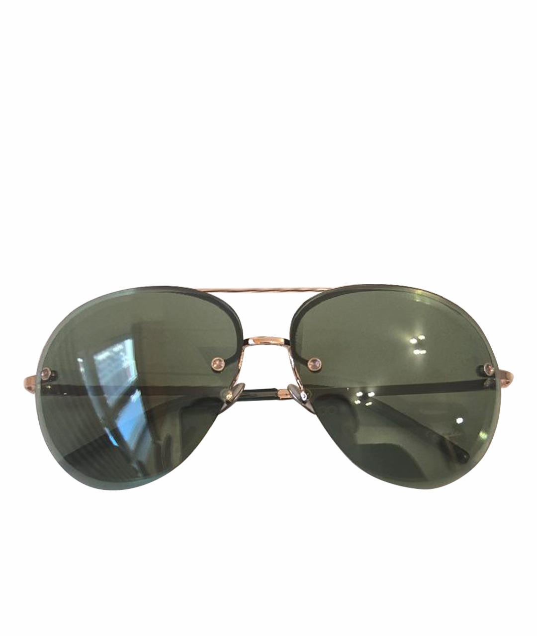 POMELLATO Зеленые металлические солнцезащитные очки, фото 1