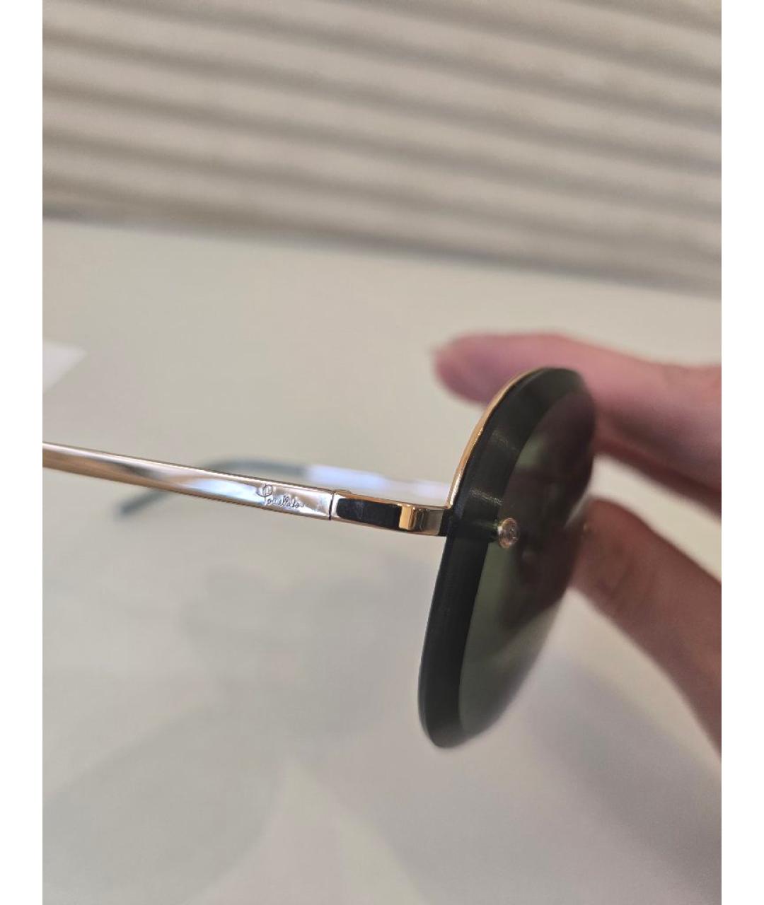 POMELLATO Зеленые металлические солнцезащитные очки, фото 3
