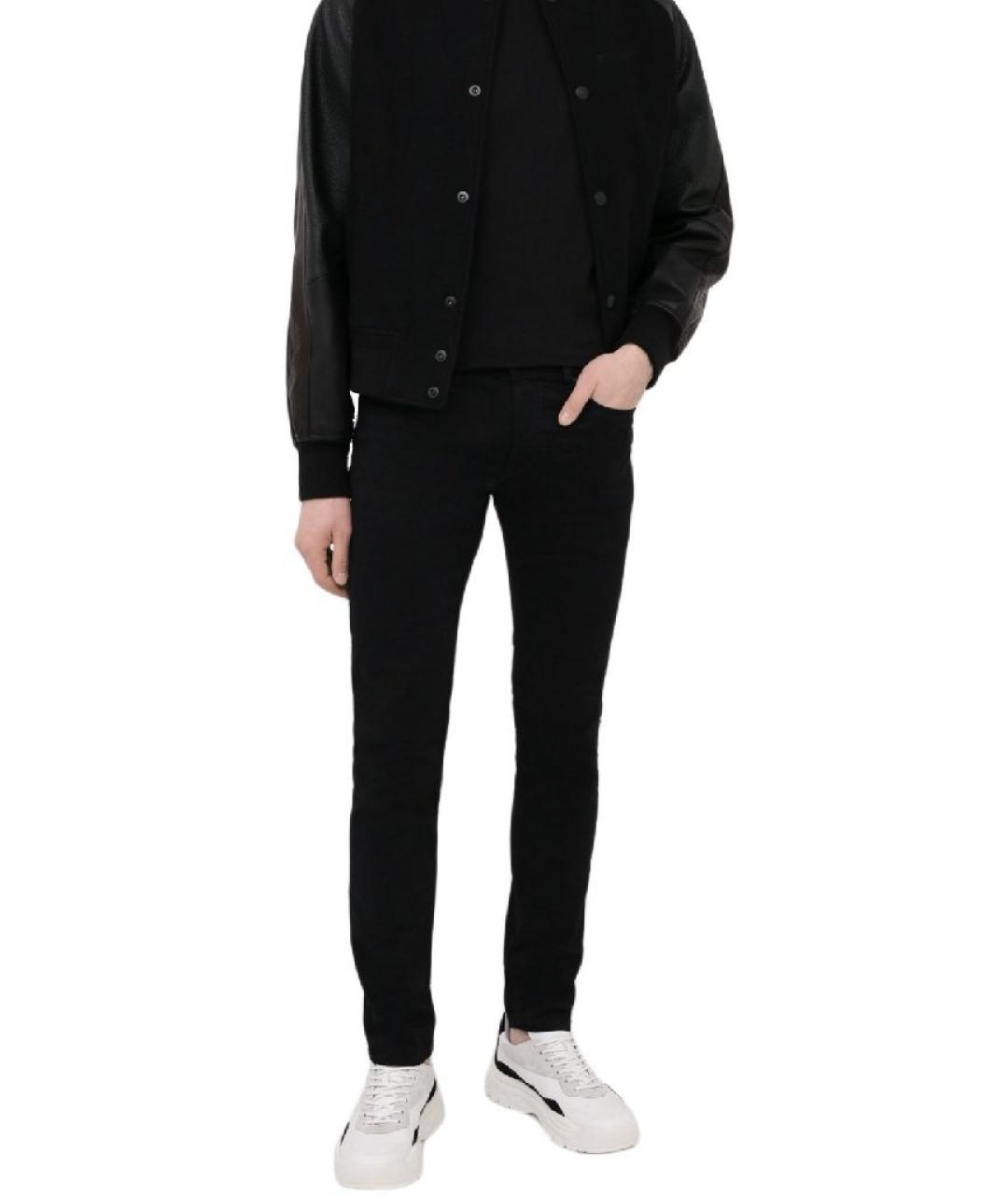 DIESEL Черные хлопко-полиэстеровые джинсы скинни, фото 6