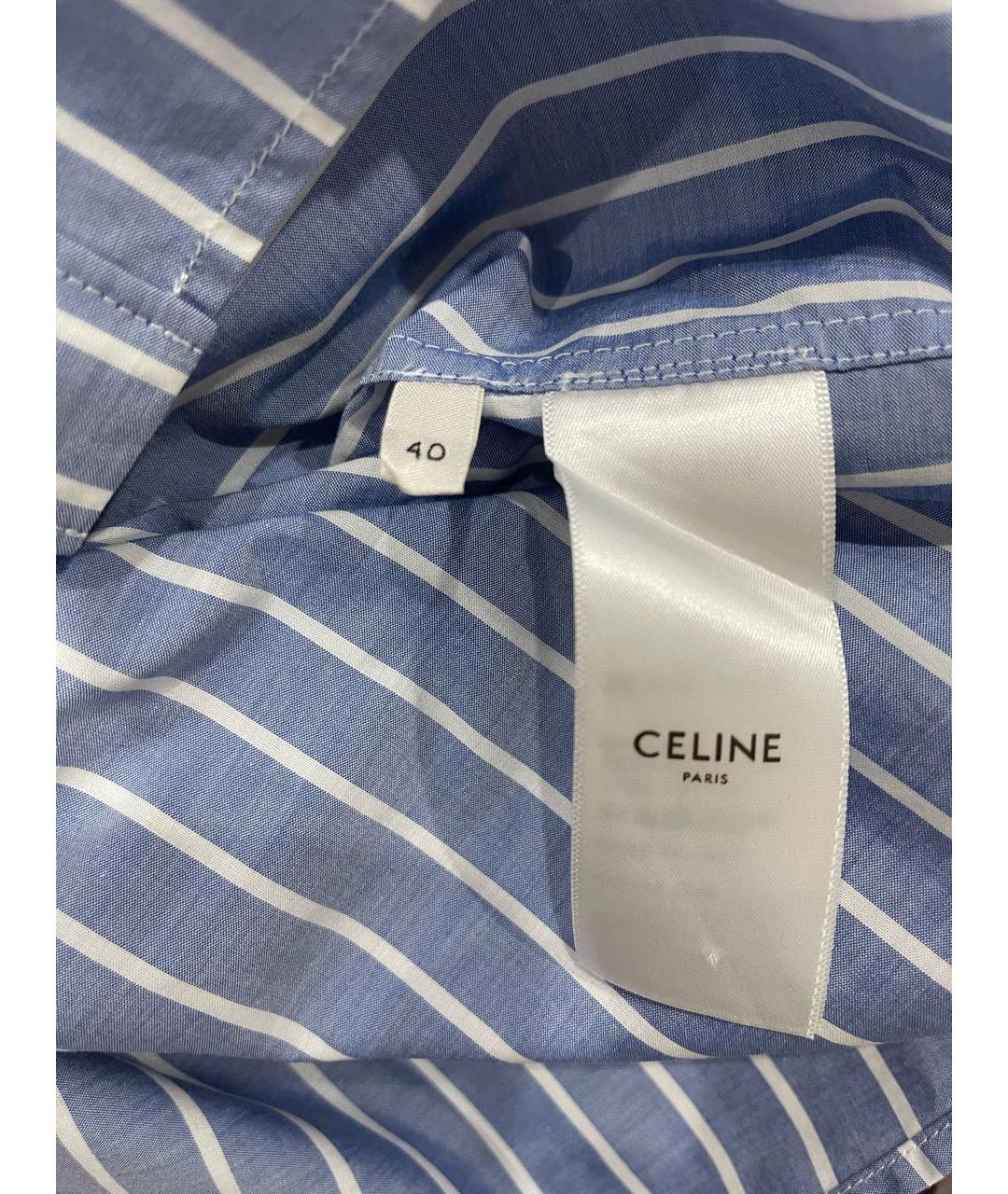CELINE Синяя хлопковая рубашка, фото 6