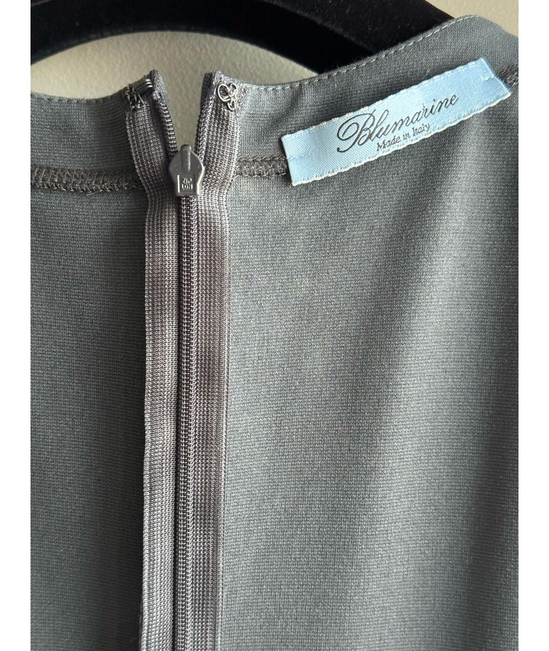 BLUMARINE Серое вискозное повседневное платье, фото 3