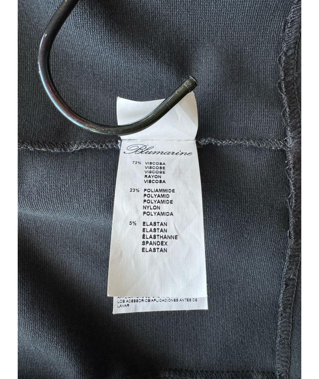 BLUMARINE Серое вискозное повседневное платье, фото 6