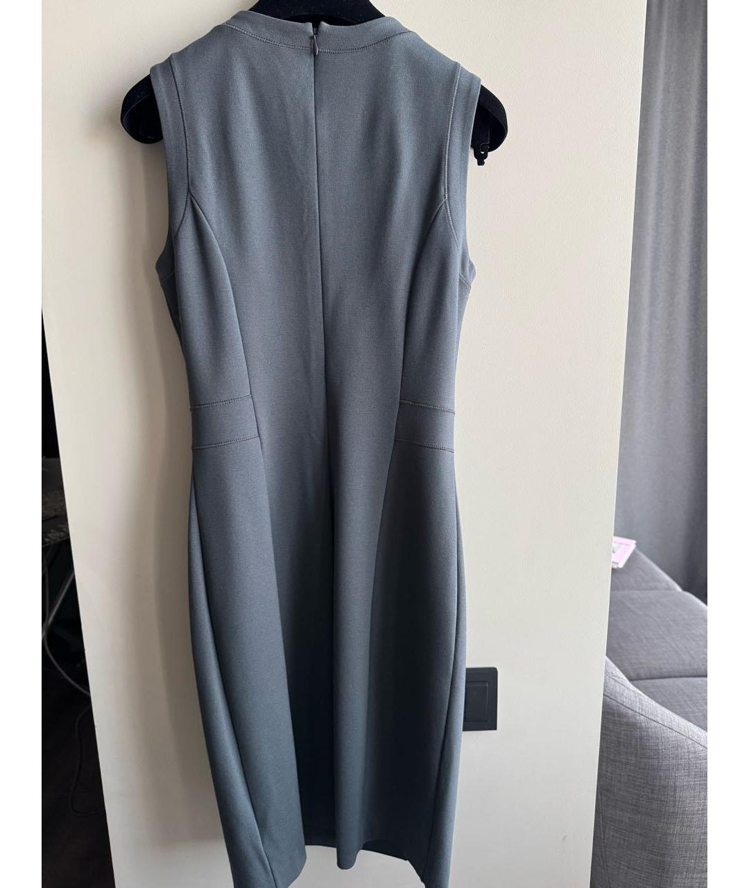 BLUMARINE Серое вискозное повседневное платье, фото 2