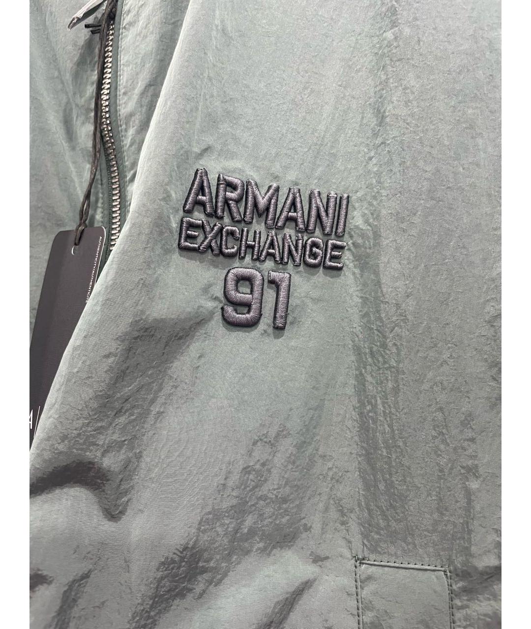 ARMANI EXCHANGE Салатовая полиэстеровая куртка, фото 4