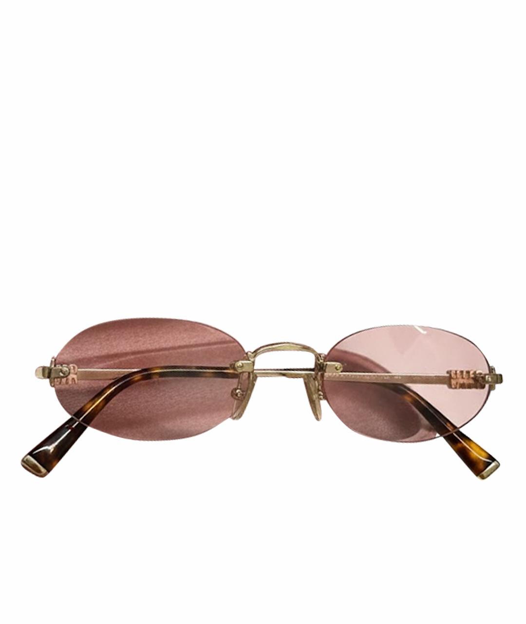 MIU MIU Розовые металлические солнцезащитные очки, фото 1