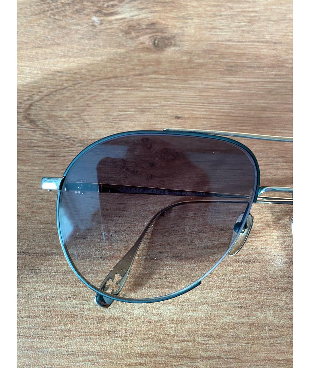 CHROME HEARTS Черные металлические солнцезащитные очки, фото 2