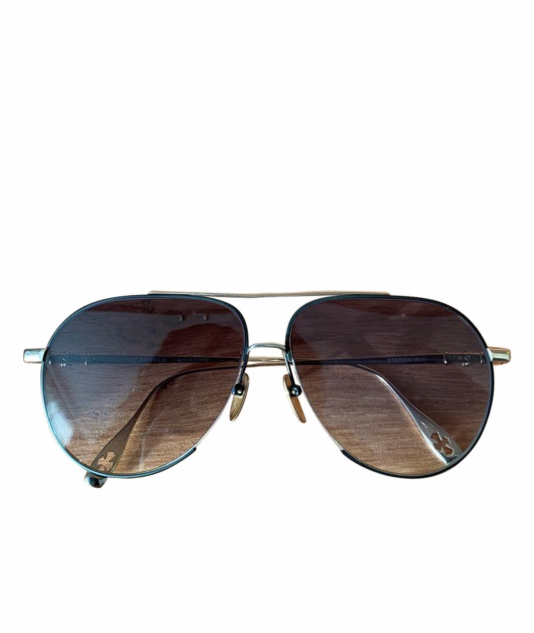 CHROME HEARTS Черные металлические солнцезащитные очки, фото 1