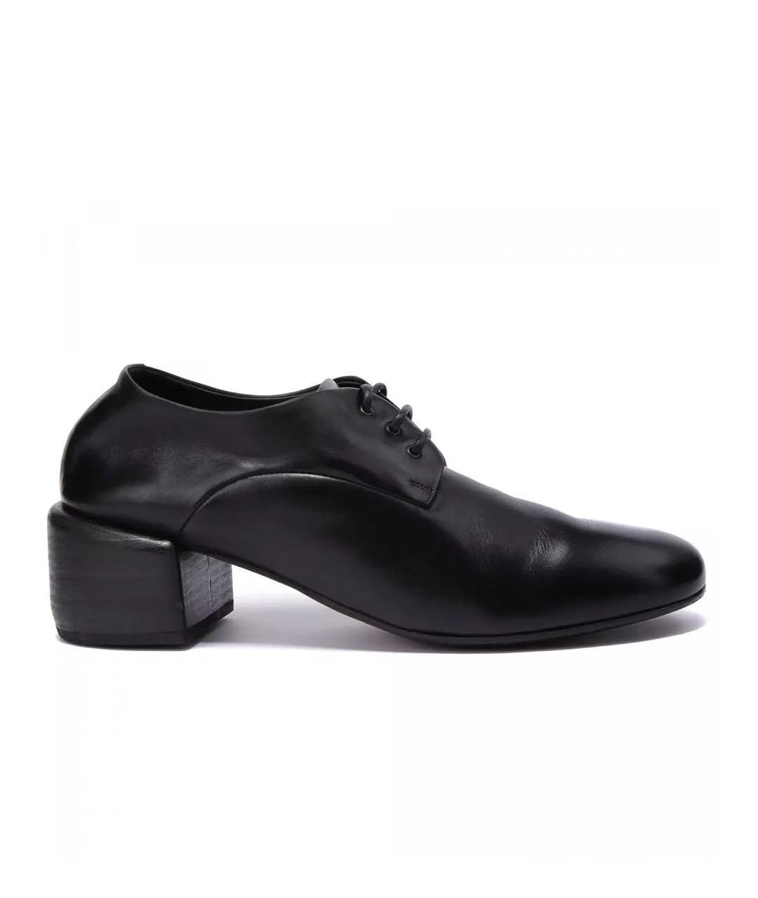 MARSELL Черные кожаные брогги и оксфорды, фото 1