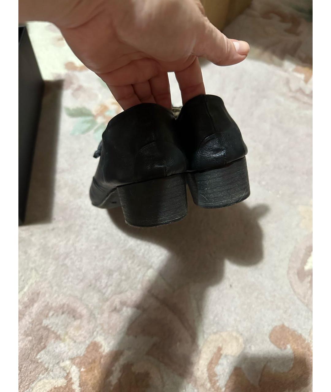 MARSELL Черные кожаные брогги и оксфорды, фото 4