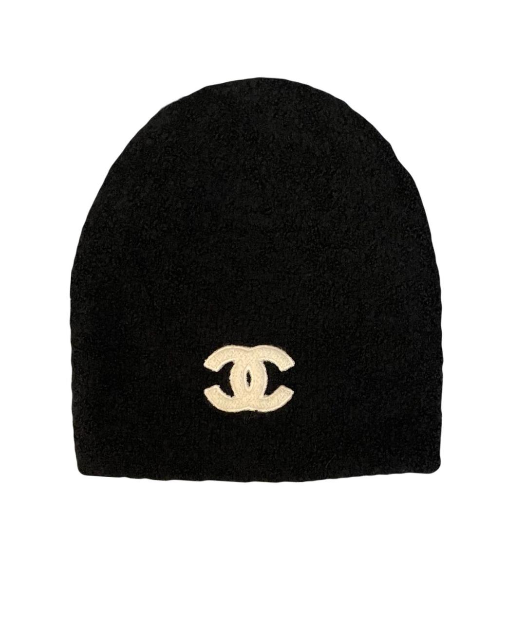 CHANEL Черная кашемировая шапка, фото 1