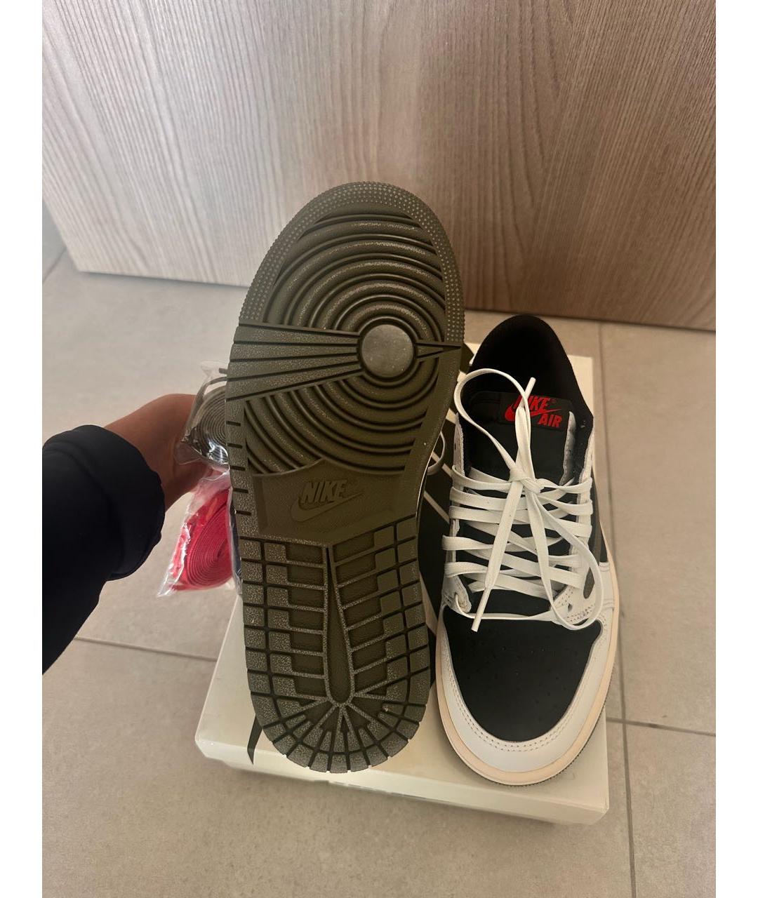 JORDAN Черные кожаные кеды, фото 4