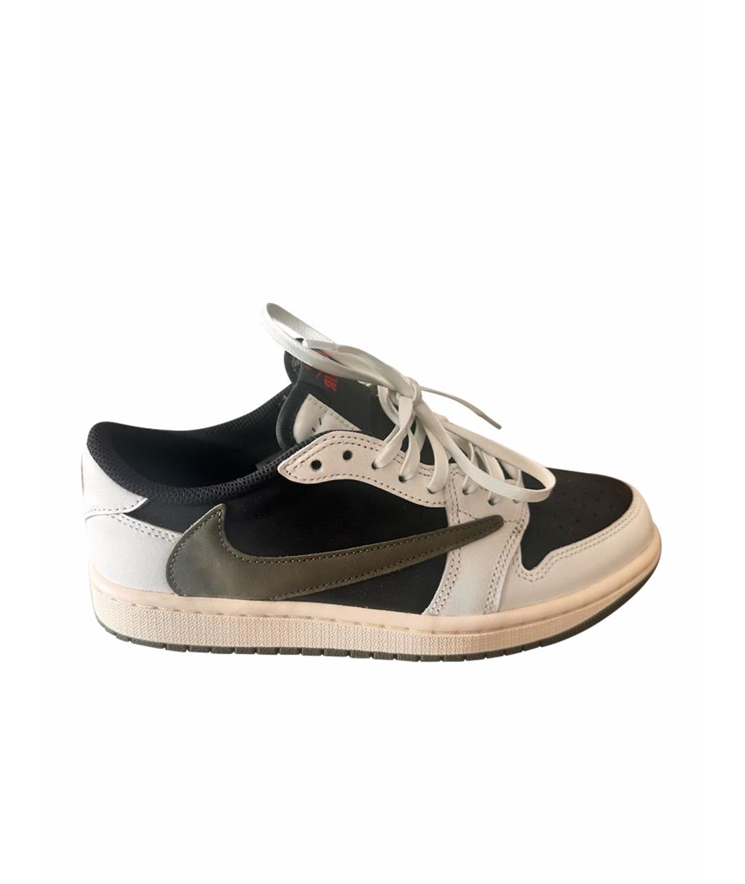 JORDAN Черные кожаные кеды, фото 1