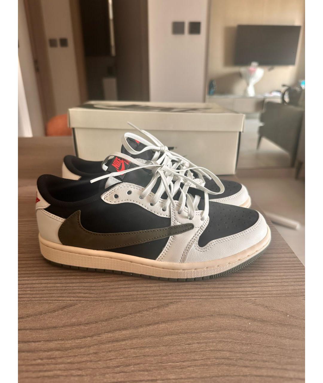 JORDAN Черные кожаные кеды, фото 3