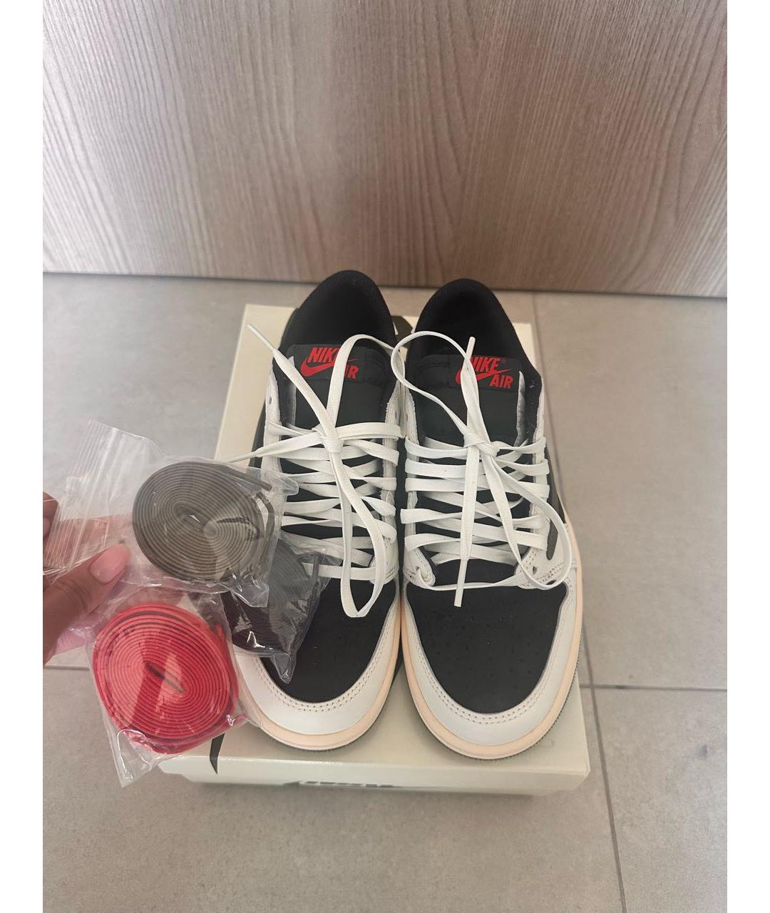 JORDAN Черные кожаные кеды, фото 5