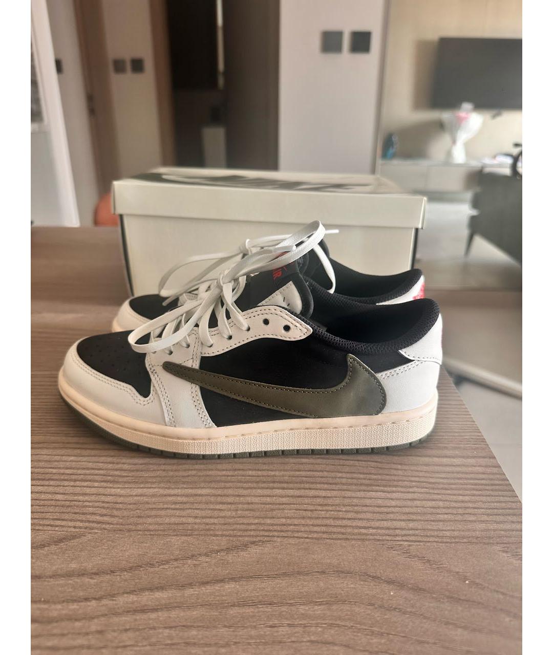 JORDAN Черные кожаные кеды, фото 7