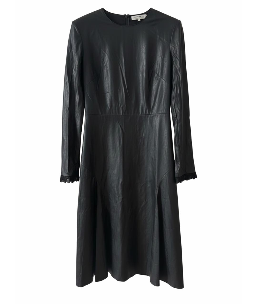 PHILOSOPHY DI LORENZO SERAFINI Черное полиэстеровое повседневное платье, фото 1