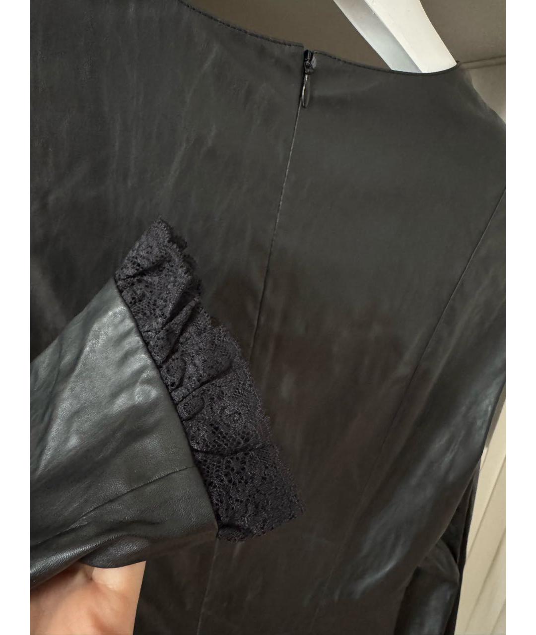 PHILOSOPHY DI LORENZO SERAFINI Черное полиэстеровое повседневное платье, фото 4